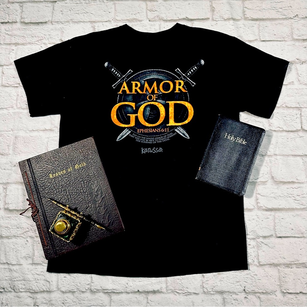 Y2K Armor of God Jesus T shirt
